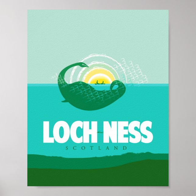 Loch Ness, affiche de voyage en Écosse (Devant)