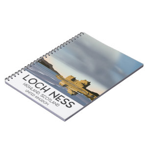 Loch Ness, Highlands, Schottland Reiseplakat Notizblock