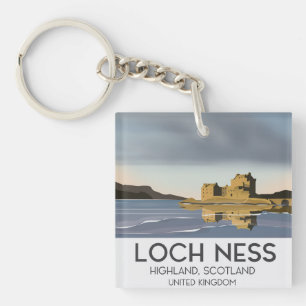 Loch Ness, Highlands, Schottland Reiseplakat Schlüsselanhänger