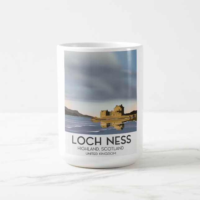 Loch Ness, Highlands, Schottland Reiseplakat Verwandlungstasse (Zentrum)