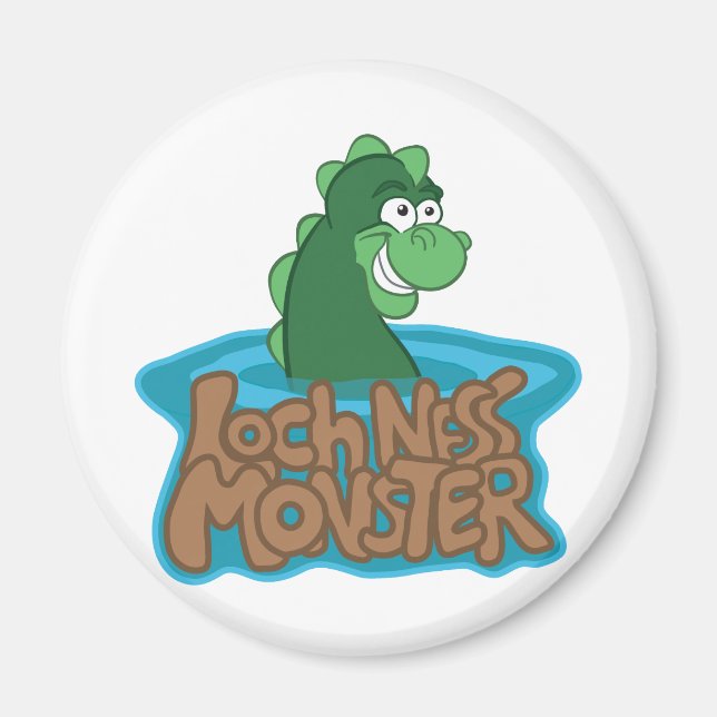Loch Ness Monster Cartoon Magnet (Vorne)