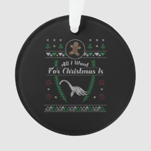 Loch Ness Monster Christmas Ugly Shirt Ornament