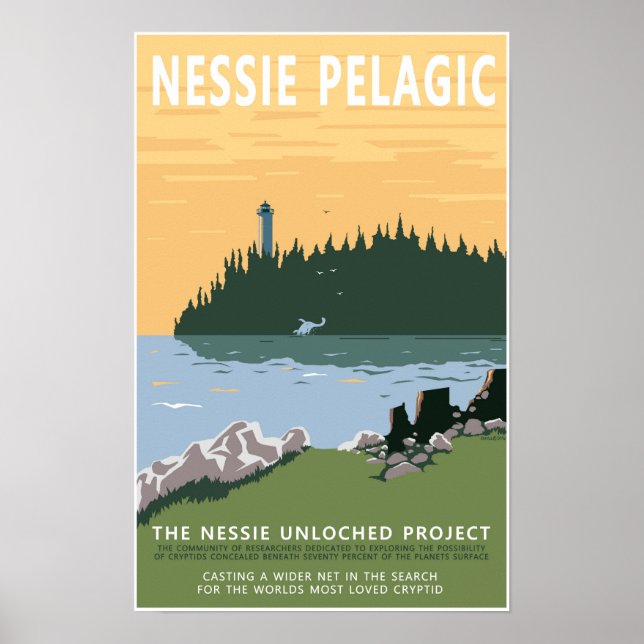 Loch Ness Monster entlockt Poster (Vorne)