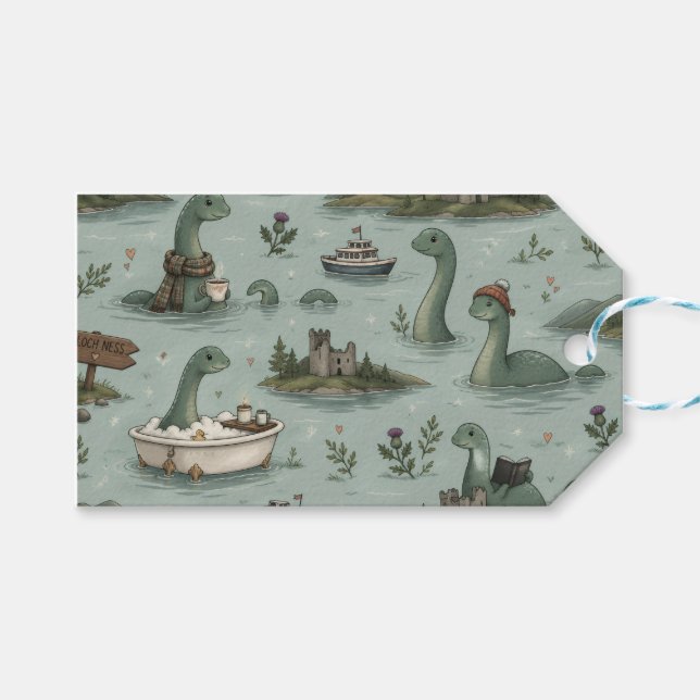 Loch-Ness-Monster  Geschenkanhänger (Vorderseite (Horizontal))