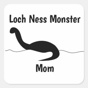 Loch Ness Monster Mama Funny Personalize Quadratischer Aufkleber