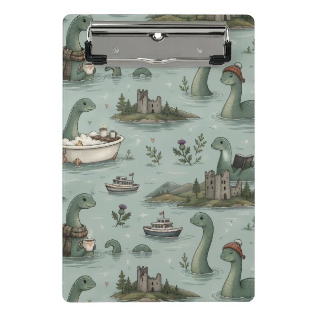 Loch-Ness-Monster Mini Klemmbrett (Vorderseite)
