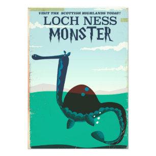 Loch Ness Monster Reiseplakat Fotodruck