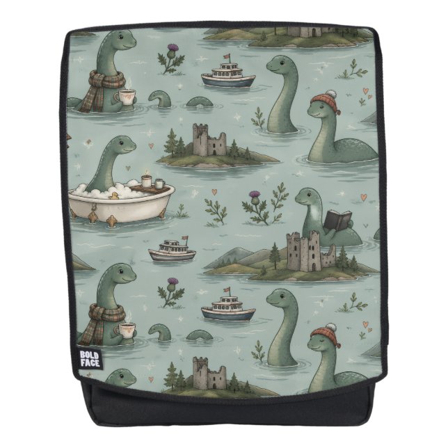 Loch-Ness-Monster Rucksack (Vorderseite)
