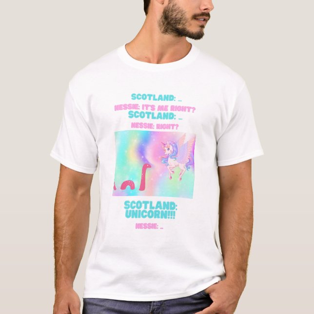 Loch Ness Monster/Unicorn-Shirt T-Shirt (Vorderseite)