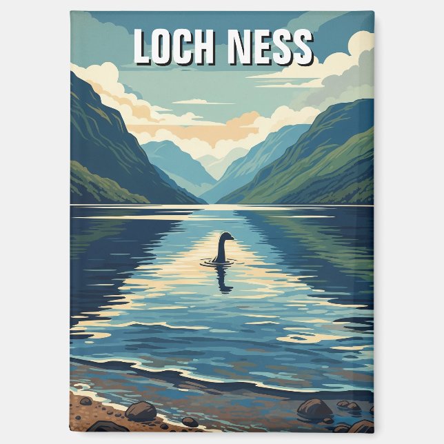 Loch Ness Nessie Travel Magnet (Vorderseite)