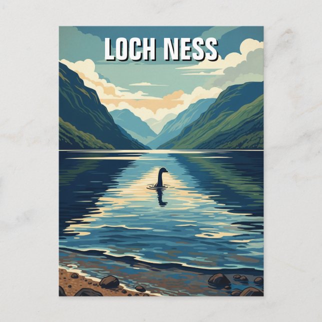 Loch Ness Nessie Travel Postkarte (Vorderseite)