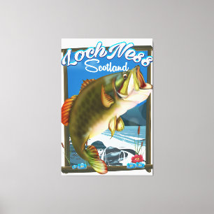 Loch Ness Schottland Angeln Reiseplakat Leinwanddruck
