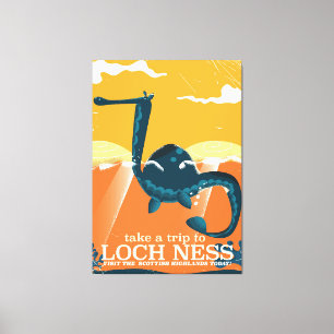 Loch Ness Schottland Highlands Vintage Monster Leinwanddruck