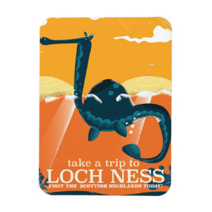 Loch Ness Schottland Highlands Vintage Monster Magnet