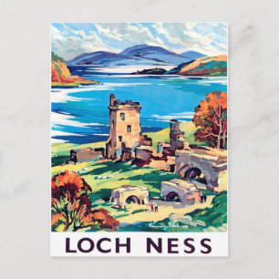 Loch Ness, Schottland, Jahrgangsreise Postkarte