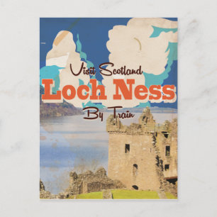 Loch Ness Vintage Reiseposter Postkarte