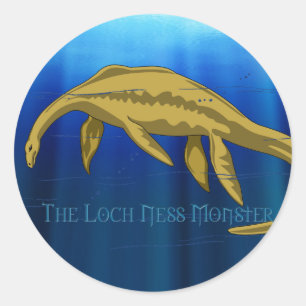 Loch- Nessmonster-Aufkleber Runder Aufkleber