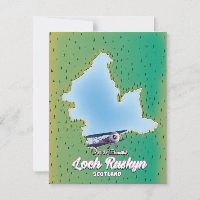 Loch Ruskyn Scotland Landkarte (Vorderseite)