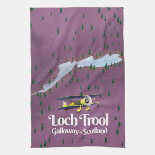 Loch trool, galloway, scotland Travel map Geschirrtuch
