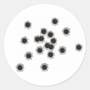 Löcher aus Gewehren oder Gewehr, gegebenenfalls Sc Runder Aufkleber