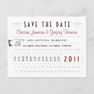 Lochkarte Termin-Vorankündigung Save The Date