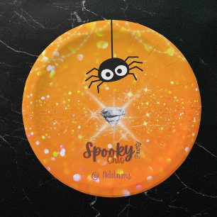 Lochkartenplatte aus Halloween-Party Pappteller