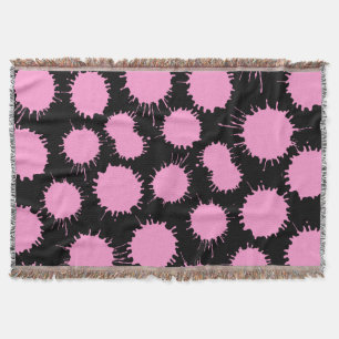 Lochmuster - rosa auf schwarz decke