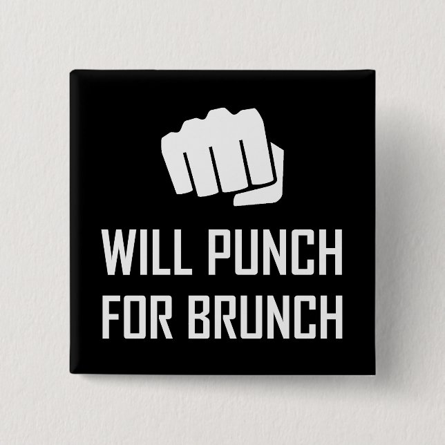 Locht für den lustigen Brunch Button (Vorderseite)