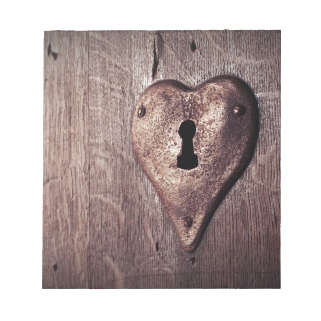 Lock Heart Notizblock (Vorderseite)