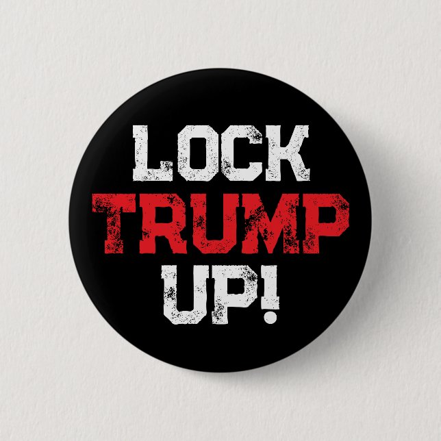 Lock Trump Up Political Button (Vorderseite)