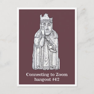 Lockdown Moods: Lewis chessmen - The Queen Postkarte