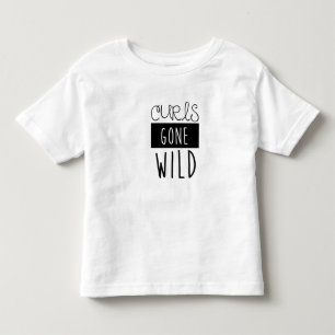 Locken gegangenes wildes Kindert-shirt Kleinkind T-shirt