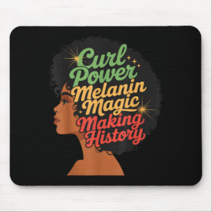 Lockenpower Melanin schreibt Geschichte für Frauen Mousepad