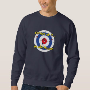 "Lockenwickler tun es im Haus" T - Shirt - (Blau)