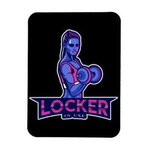 Locker in Gymnastik Schwergewichtstreuerin Magnet