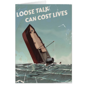 Locker Mund Kostet Leben WW2 Plakat