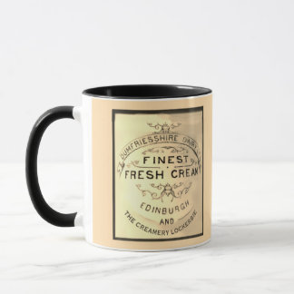 Lockerbie Creamery Label Black Text Trim  Tasse