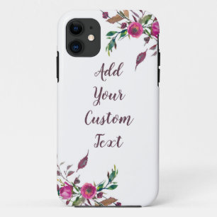 Lockere rosa Aquarellblumen anpassbar Case-Mate iPhone Hülle