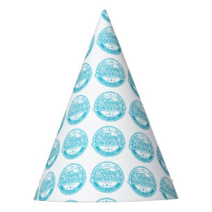 Lockere Soberversary Blaues Papier-Partyhut Partyhütchen