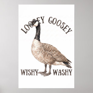 Lockere wackelige Gans Poster