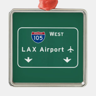 LOCKERER Flughafen I-105 W zwischenstaatlicher Ca Ornament Aus Metall