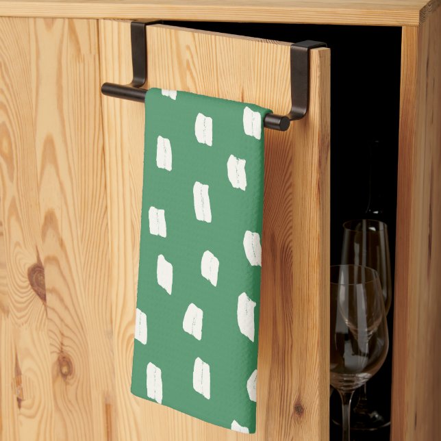 Lockeres Blatt Grün Geschirrtuch (Drittel gefaltet)