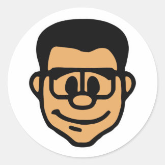 LockergnomeHead Runder Aufkleber