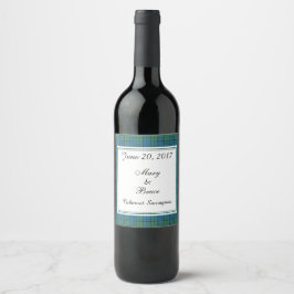 Lockhart Scottish Wedding Wine Label Weinetikett