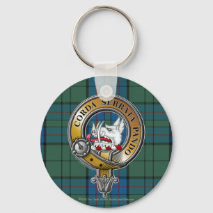 Lockhart Tartan und Abzeichen Schlüsselanhänger