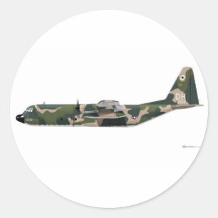 Lockheed C-130 Hercules Vietnam Runder Aufkleber