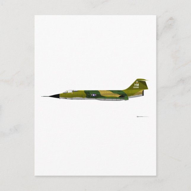 Lockheed F-104 Starfighter Postkarte (Vorderseite)