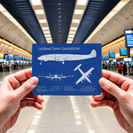 Lockheed L-1049 Super Constellation - Pläne ABD Postkarte