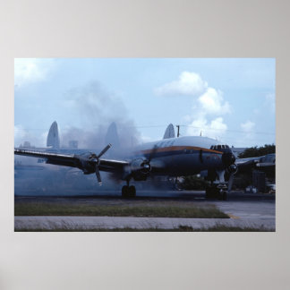 Lockheed L-1049 Super Constellation starten Poster