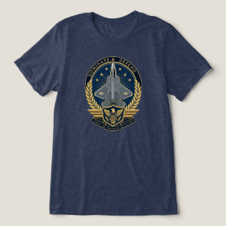 Lockheed Martin F-22 Raptor-Kampfjet-Wappen Tri-Blend Shirt